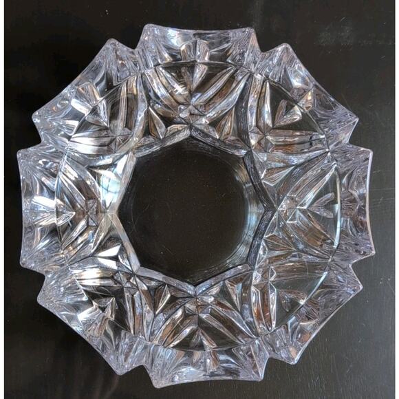 Soga Japan Crystal Ashtray Large 6.5" Clear - Picture 1 of 7